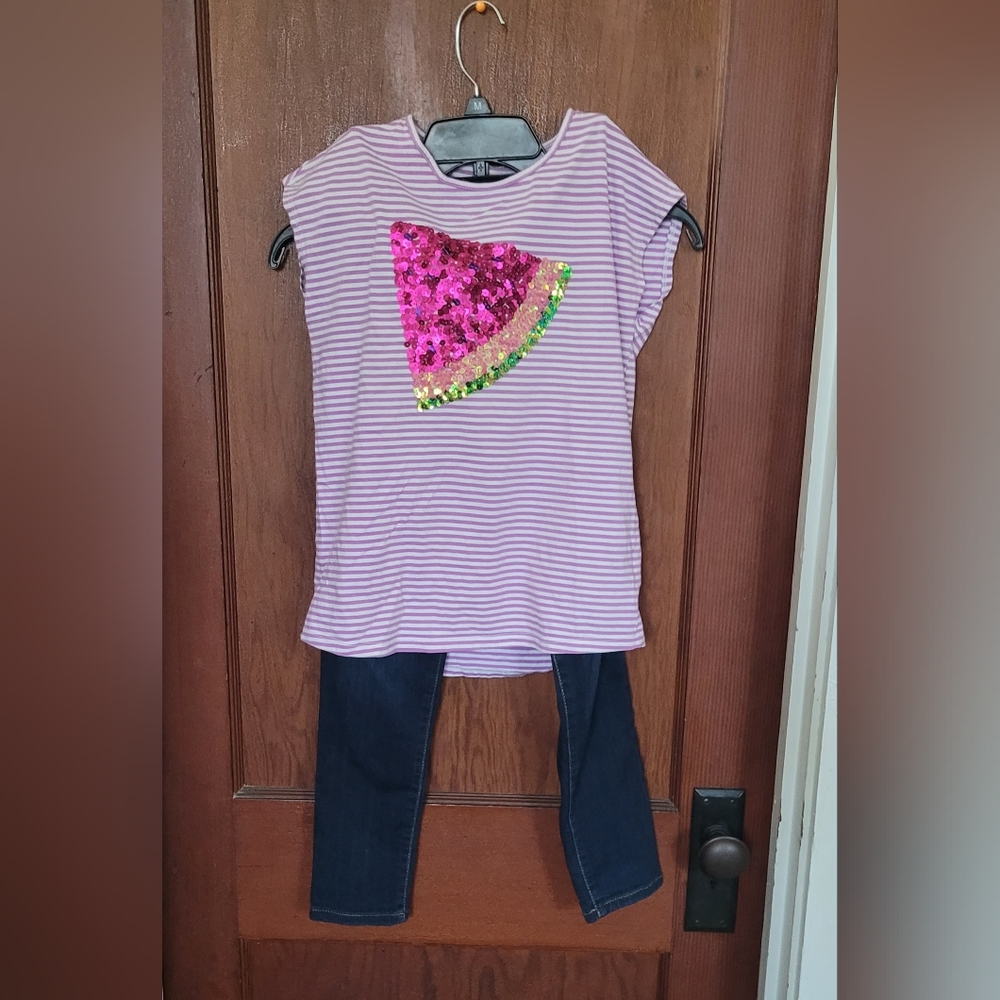 Girls Mixed Match stripe summer outfit
